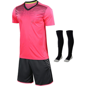 Ensemble de maillot de football vert et noir pour homme, col en V, short, chaussettes, tissu respirant, 100% polyester, impression sublimée, coupe classique - Product Image 2