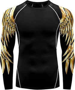 Chemises de protection solaire pour hommes UPF 50+ à manches longues pour BJJ, Jiu Jitsu, fitness, course à pied, pêche, natation, vêtements de performance athlétique - Product Image 2