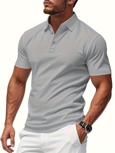 Chemise Homme en Gros à Manches Courtes Décontractée Qualité Supérieure Polyester Spandex Style Golf Tissu Tricoté Coupe Classique - Product Image 1
