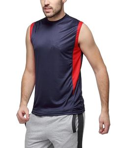 เสื้อกล้ามแขนกุดผู้ชาย คอกลม ระบายอากาศ แห้งเร็ว ผ้าฝ้าย 100% ชุดลำลองสำหรับเล่นกีฬา - Product Image 5