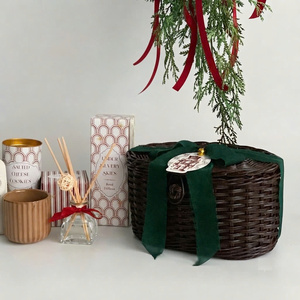 Handmade Rattan <b>Ramadan</b> <b>Gift</b> <b>Box</b> Eco Friendly Eid Mubarak <b>Gift</b> Basket with Lid Natural Woven Storage Basket for Dates Chocolates - Product Image 4