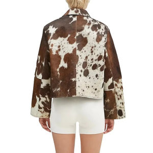 Chaqueta de Cuero para Mujer de Alta Calidad, Personalizada, Ecológica, Gruesa, Resistente al Viento, Transpirable, Último Modelo, con Pelo - Product Image 2