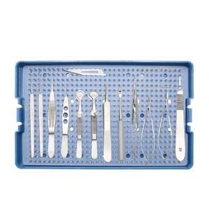 Juego de 15 Instrumentos Quirúrgicos Oftalmológicos para Procedimientos de Oficina, Kit de Microcirugía Ortopédica de Grado Alemán, Acero Inoxidable - Product Image 1