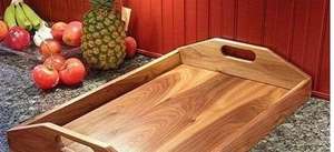 ถาดไม้ทรงสี่เหลี่ยมผืนผ้า ทนทาน ทำจากไม้ธรรมชาติ พื้นผิวเรียบเนียน สำหรับเสิร์ฟอาหารในครัวและตกแต่งโต๊ะ จากซัพพลายเออร์อินเดีย - Product Image 5