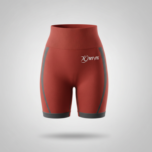 กางเกงขาสั้นโยคะผู้หญิง ระบายอากาศได้ดี สไตล์สตรีทแวร์ เอวสูง ผ้าไนลอน/คอตตอน สำหรับออกกำลังกาย ฟิตเนส ยิม - Product Image 1