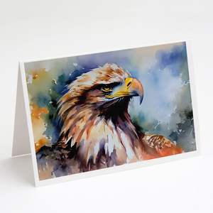 Eagle Whimsical A7 Tamaño 5x7 Tarjetas de notas en blanco Paquete de 8 con sobres para saludos - Product Image 1