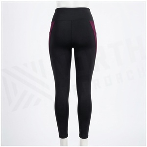 Leggings de yoga taille haute longueur cheville avec bande latérale contrastante, sans couture, extensibles dans quatre directions, vêtements de sport pour femmes - Product Image 2