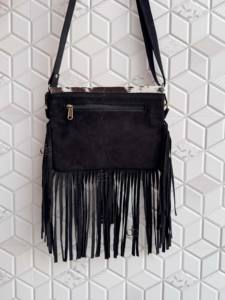 Cuero de piel de vaca real estilo occidental nuevo diseñador bolso con flecos bolso bandolera bohemio bolso con flecos bolso de mujer multiusos - Product Image 5