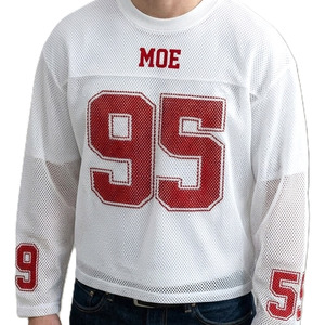 Camiseta de Fútbol Americano de Manga Larga, Transpirable, de Poliéster, Uniforme de Equipo, Fabricante de Etiqueta Privada OEM Personalizada - Product Image 2