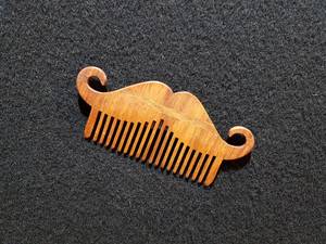 Wooden Mustache Shaped Comb Rustic Design Handmade Wooden <b>Beard</b> Comb Anti Static Comb for Salon and Personal <b>Care</b> - Product Image 1