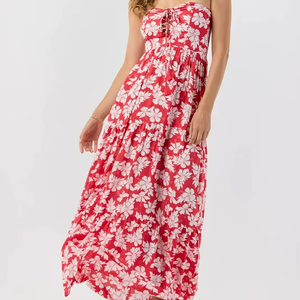 Factory Direct Sale Rayon Hawaiian Traditional Dress Floral Pattern <b>Spaghetti</b> <b>Strap</b> Holiday Vacation Dress - Product Image 5