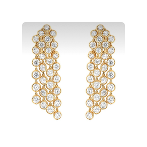 Boucles d'oreilles modernes de luxe en plaqué or 14 carats avec diamants certifiés IGI 4,50 ct-Nouvelle arrivée pour mariages, fêtes et cadeaux - Product Image 2