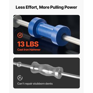 Kit de Extractor de Abolladuras con Martillo Deslizante 14 en 1 de 13 Libras, Herramienta de Reparación de Carrocería de Automóviles y Camiones de Alta Resistencia, Removedor de Daños Automotrices para Vehículos - Product Image 4