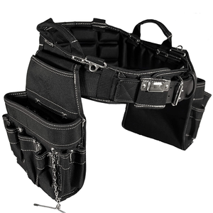 Leather <b>Tool</b> <b>Belt</b> <b>Pouch</b> for Electrician Construction Carpenter <b>Tool</b> Bag - Product Image 4