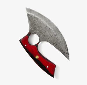 Custom Pattern High Carbon Steel Industrial Grade Pizza Cutter <b>Axe</b> Handmade Chopper Rocker Slicer Wooden <b>Handle</b> OEM/ODM Pasha - Product Image 1