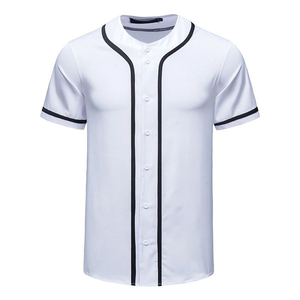 Maillot de baseball personnalisé avec nom et numéro, uniforme d'équipe, noir, blanc, or, maille respirante, manches courtes, vêtements pour hommes - Product Image 4