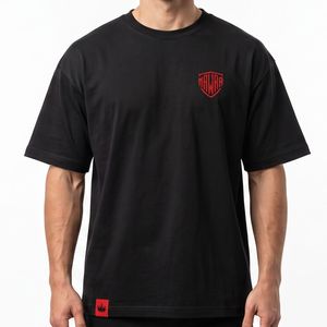 เสื้อยืดคอตตอนโอเวอร์ไซส์ผู้ชายแบบสั่งทำ OEM พิมพ์ลายดิจิทัลลายหัวกะโหลกแมวสไตล์โกธิค เสื้อผ้าสตรีทแวร์เนื้อหนา คอกลม ขายส่ง - Product Image 1