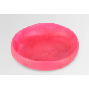 Plat de service en résine polie, bol de service en résine jaune, saladier en résine personnalisé, vaisselle décorative pour aliments et fruits - Product Image 3