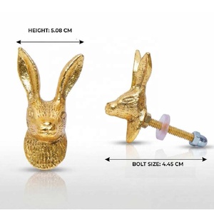 Lot de 6 poignées décoratives en forme de lapin pour tiroirs, armoires et commodes, avec vis de fixation – Vente chaude - Product Image 2