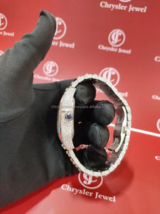 Meilleur prix qualité personnalisé fait à la main DEF VVS Moissanite diamant glacé Hip Hop montre femmes mouvement automatique en acier inoxydable - Product Image 4