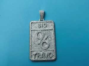 Pendentif Lettre Personnalisée en Argent 925 Plaqué Or 18K avec Moissanite Certifiée Ronde de Luxe, Bijou de Mode Hip Hop - Product Image 4