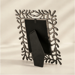 Luxury Aluminum Metal Photo Frame with Elegant <b>Twig</b> Detail Irregular Coral-Inspired Silver Picture Frame In Wholesale Price - Product Image 3