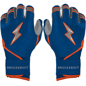 Gants de frappeur pour joueur de baseball adulte en cuir véritable, à longue sangle, à doigts entiers, ambidextres, avec fermeture auto-agrippante, écologiques - Product Image 3