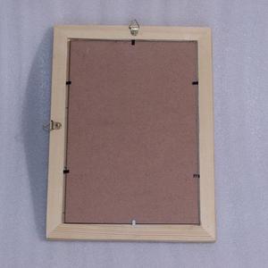 Back View Of A Pine Wood <b>Picture</b> <b>Frame</b> Showing Sturdy Support Stand Secure <b>Mounting</b> And Durable Wood Crafts, Wooden Boxes - Product Image 2