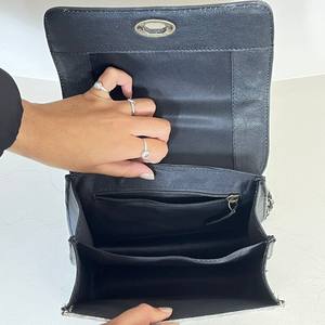 Direct Factory Price New Cowhide Leather Crossbody Sling Bag Checkered Pattern Shoulder Purse with Chain Strap Stylish & Durable - Product Image 6