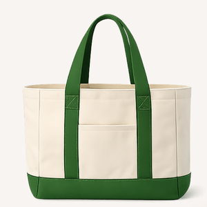 กระเป๋าผ้าแคนวาสลายพิมพ์ COTTON FIELD กระเป๋าใส่ของช้อปปิ้งแบบใช้ซ้ำได้ หูหิ้วยาวปานกลาง พับเก็บได้ ทนทาน - Product Image 1
