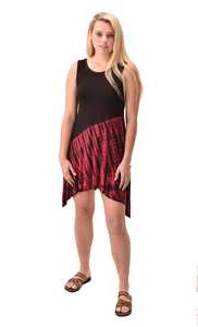 Vestido de verano de rayón con estampado tie-dye estilo bohemio, con bolsillos y dobladillo de hada - Product Image 5