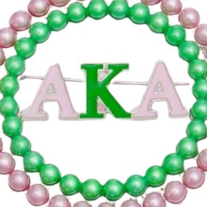 Broche ronde en perles roses et vertes, accessoire de mode féminin, badge décoratif, charme élégant pour vêtements - Product Image 6
