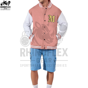 Custom logo Streetwear High Quality Chenille Embroidery Winter Fleece Leather Bomber Letterman <b>Baseball</b> Varsity <b>Jacket</b> <b>for</b> <b>Men</b> - Product Image 4