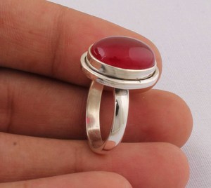 Wholesale 925 Sterling <b>Silver</b> Classic Amethyst Party Oval Gemstone Double Bezel Set Handmade <b>Statement</b> <b>Ring</b> - Product Image 2