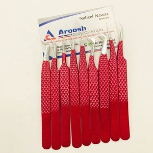 ที่หนีบขนตาปลอมทำจากสแตนเลสเคลือบสีแดงใสมีปลายแหลมทนทานต่อขนตา - Product Image 5