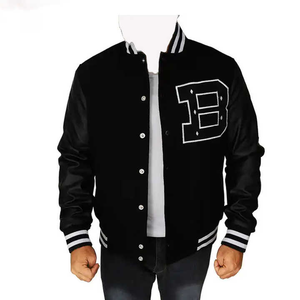 Custom Varsity <b>Jacket</b> Wool/Polyester Blend Stand Collar Embroidered College <b>Baseball</b> <b>Bomber</b> <b>Jacket</b> Waterproof - Product Image 1