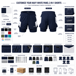 Double <b>Layer</b> Athletic Shorts for Men Breathable Mesh Panels and Zip Pocket Custom OEM Branding for Wholesale Sportswear Orders - Product Image 3