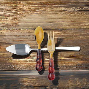 Servidores de ensalada de resina modernos de alta calidad Juegos de utensilios de cocina y utensilios de cocina Servidores de ensalada hechos a mano de La India - Product Image 6