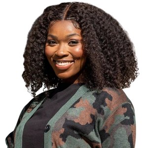 Cárdigan de Camuflaje Sigma Gamma Rho para Mujer, Suéter con Botones, Chenilla, Letras Griegas, Rayas Azules y Doradas en las Mangas, Estilo Casual - Product Image 3