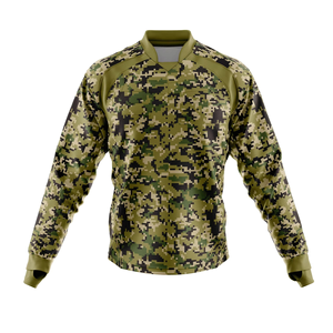 Maillot de paintball personnalisable haute performance respirant pour homme, manches longues, col montant, imprimé géométrique, polyester, sport - Product Image 6