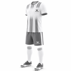 Conjunto de Camiseta de Fútbol para Hombre WARPRO, Manga Corta, Rayas Sublimadas, Poliéster que Absorbe la Humedad, Ajuste Atlético para Adultos, Todas las Temporadas - Product Image 2