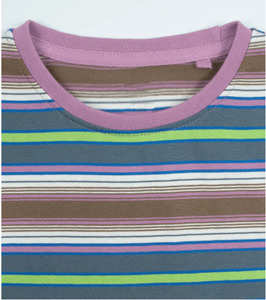 Camiseta de Algodón a Rayas Transpirable y Ecológica, de Manga Corta, Corte Holgado, con Rayas Horizontales, Unisex, para Verano 2026 - Product Image 4