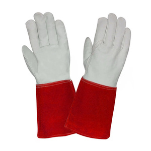 Gants de sécurité en cuir de chèvre et de vache de qualité supérieure, résistants à l'abrasion, pour la soudure TIG, la construction et la lutte contre les incendies - Product Image 4