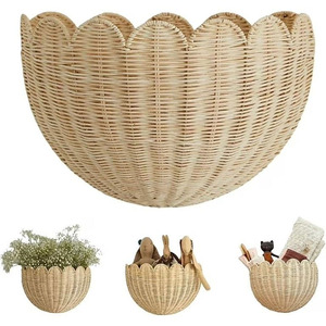 Wholesale Flower Planter Pot Rattan Hanging <b>Wall</b> <b>Basket</b> For Home <b>Storage</b> <b>Basket</b> Customized Designs From Vietnam Factory - Product Image 2