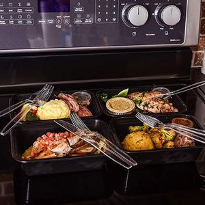 Set di 200 Posate Monouso in Plastica Trasparente Resistente, Coltelli, Cucchiai e Utensili in Confezione Convenienza - Product Image 4