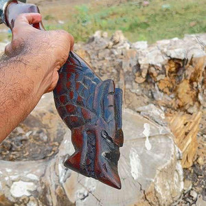 Hache Viking de Qualité Industrielle, Style Nordique, Hache à Barbe, Lame en Acier Carbone, Design Gravé sur Bois pour Décoration Intérieure et Collection - Product Image 3