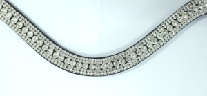 En gros, Frontal de cheval en cuir transparent cristallin avec bouton-pression à changement rapide pour l'équitation anglaise de course - Product Image 3