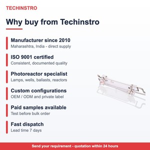 หลอดไฟไอน้ำปรอทแรงดันสูง 250W แสงที่มองเห็นได้สำหรับการวิจัยการแยกน้ำในเครื่องปฏิกรณ์โฟโตเคมีคอล - Product Image 4