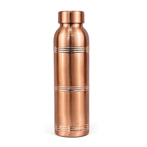 ขวดน้ำทองแดงแบบพกพา ดีไซน์มินิมอล พร้อมฝาปิด - Product Image 1