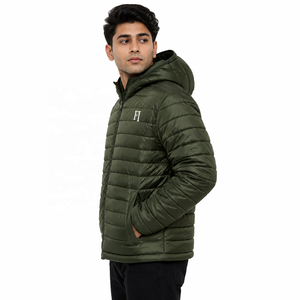 Chaqueta Acolchada Ligera con Capucha para Hombre, Ropa de Invierno Informal, Cortavientos, con Cierre, Proveedor Mayorista OEM en EE. UU. - Product Image 2